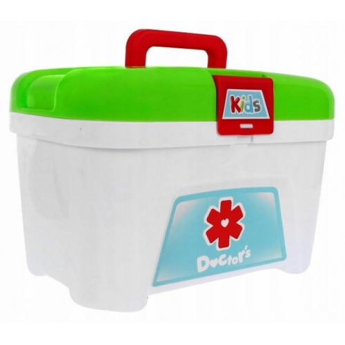 Duży ZESTAW LEKARSKI na wózku + akcesoria WALIZKA 008-929